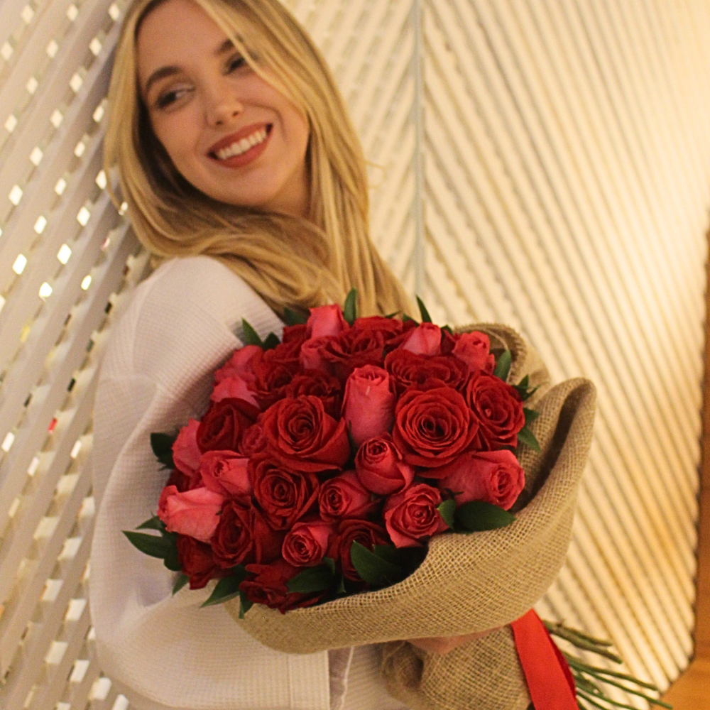 Buquê de rosas vermelhas