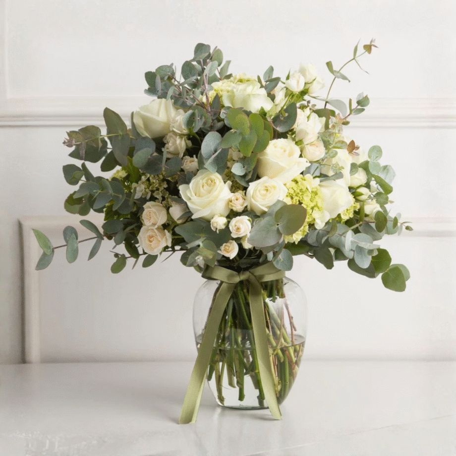 VASO SERENA - COM FLORES BRANCAS