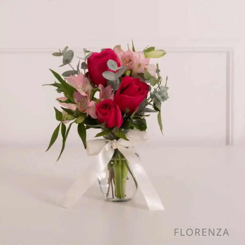 VASO JULIE - COM ROSAS PINK