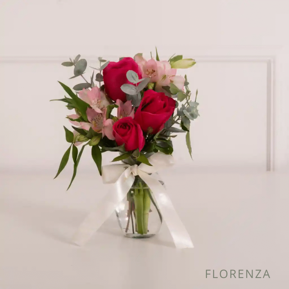 VASO JULIE - COM ROSAS PINK