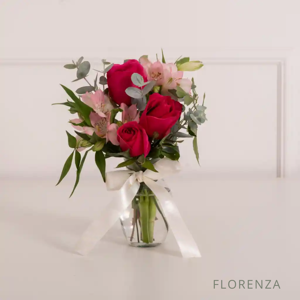 VASO JULIE - COM ROSAS PINK